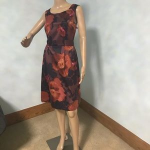 NWOT Limited Satin Watercolor Shift Dress, Size 10